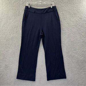 CAbi High Rise Easy Crop Wide Leg Pants Navy Blue Women's Size 8 x‎ 26